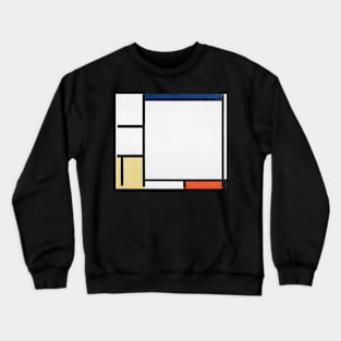 Composition with Blue, Red, Yellow, and Black Crewneck Sweatshirt